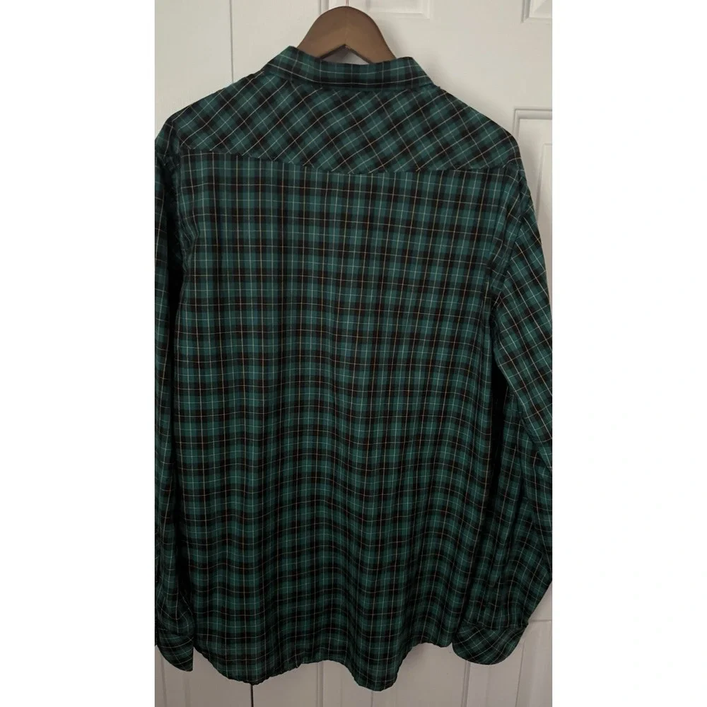 Men's Long Sleeve Plaid‎ Shirt NWT brand Is BILLABONG SZ XXL Green And Black